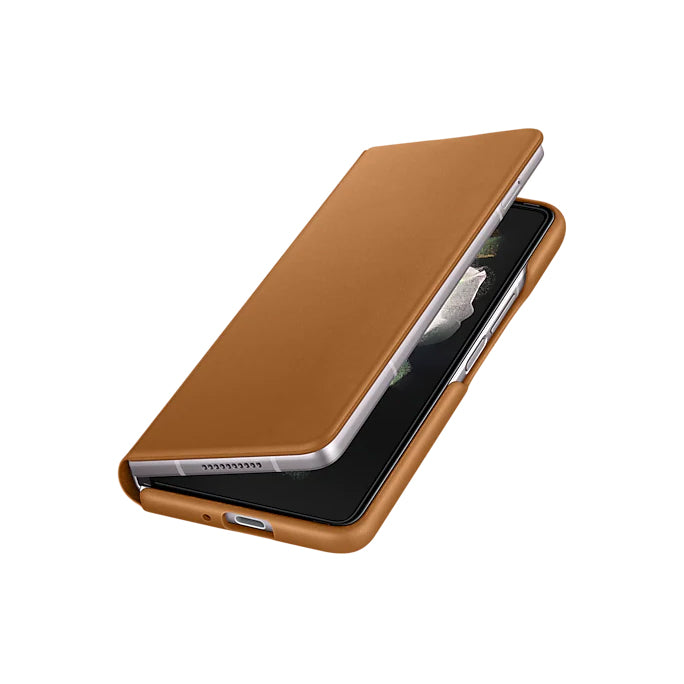 Samsung Galaxy Z Fold3 5G Leather Flip Cover Camel