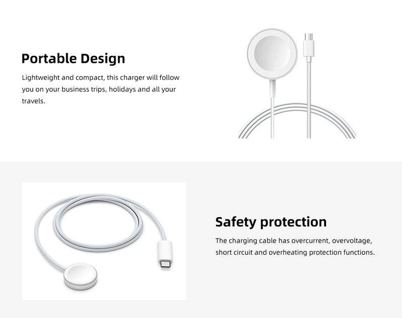 Smart+ Watch Charger for Apple (USB-C) White 2M