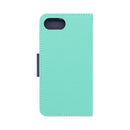 Wisecase iPhone 16e MERC Wallet Cyan+Dark Blue