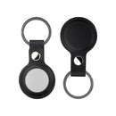 Doormoon Leather Key Ring for Airtag Black--2pcs
