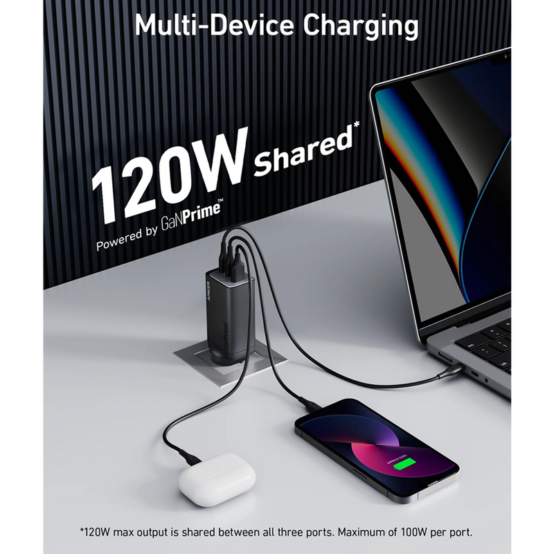 Anker 737 Charger (GaNPrime 120W) Black