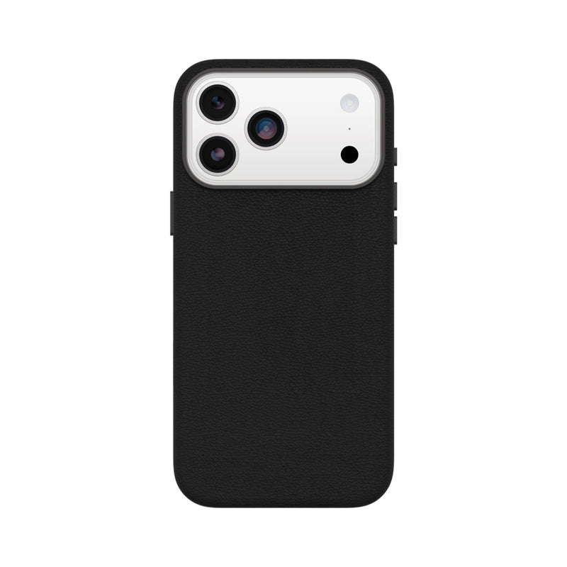 OtterBox Symmetry Cactus Leather with Mag & Cam Ctrl suits iPhone 17 Pro Max - Noir Ash Black