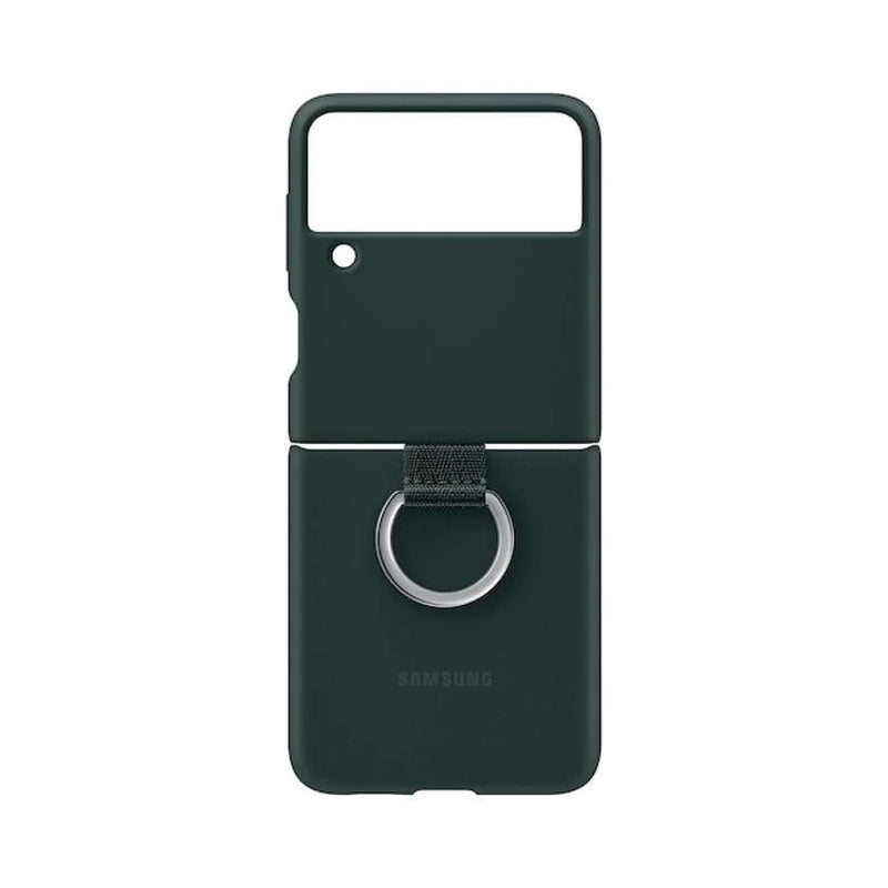 Samsung Galaxy Flip 3 Silicone Cover with Ring Green