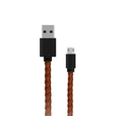 Micro USB Leather Cable - Brown