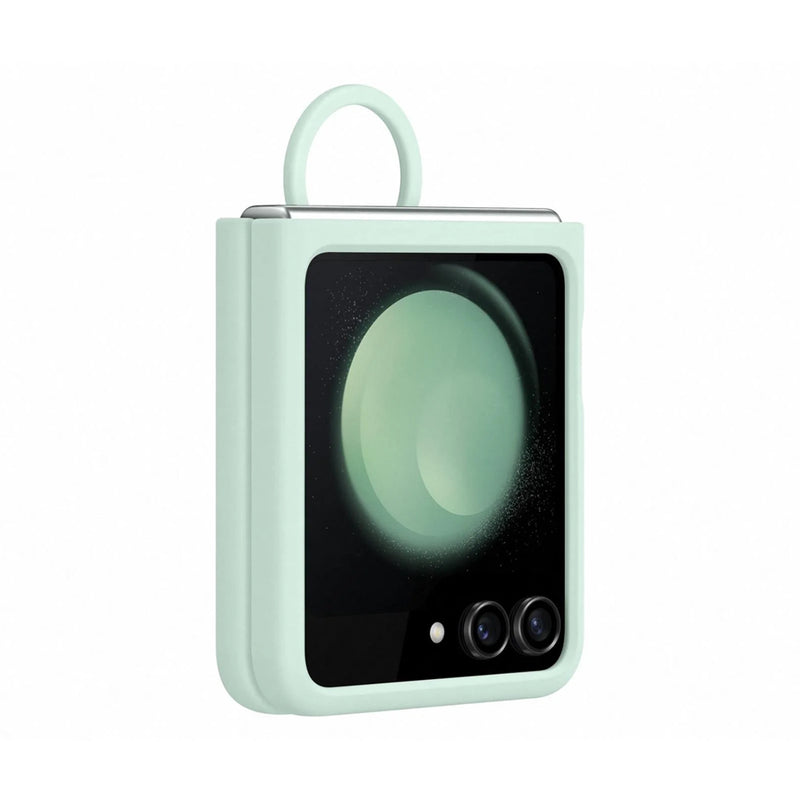 Samsung Silicone Case with Ring for Galaxy Flip 5 Ocean Green