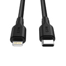 EFM 39W Dual Port Car Charger With Type C to Apple Lightning Cable - Black