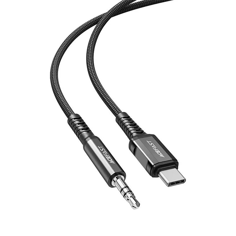 Acefast C1-08 USB-C to 3.5mm aluminum alloy audio cable 1.2M black