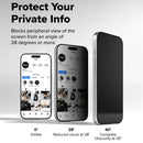 Doormoon iPhone 17 Pro Max 5D Tempered Glass Privacy