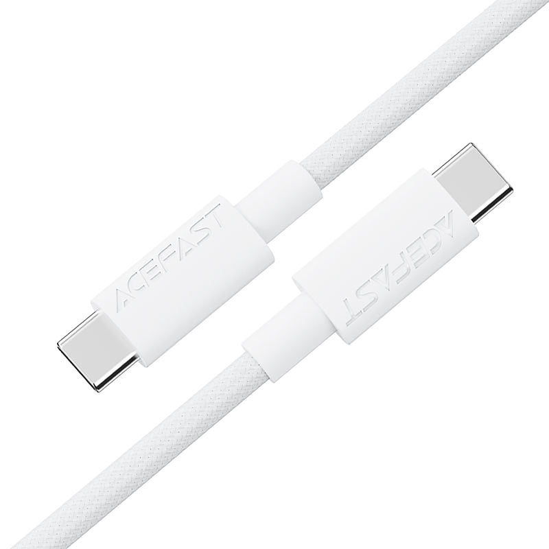 Acefast C18-03 USB-C to USB-C Braid Charging Data Cable White