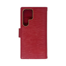 Wisecase Samsung Galaxy S24 Ultra Deluxe Wallet Folio Red