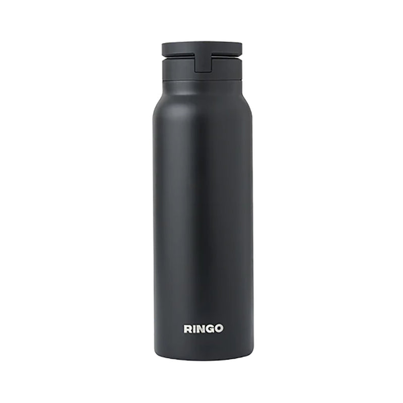 Ringo All-in-One Water Bottle with Magnetic Phone Mount - Black 710ml (24oz)