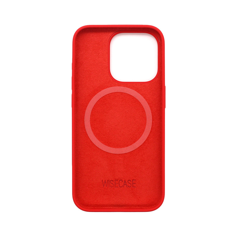 Wisecase iPhone 15 Pro Magsafe Silicone Case Red
