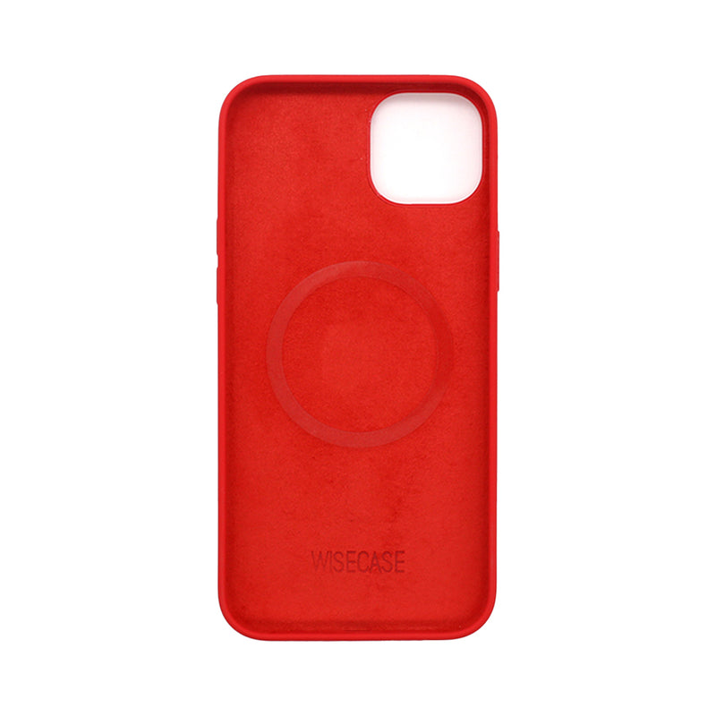 Wisecase iPhone 15 Plus Magsafe Silicone Case Red