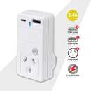 Sansai USB C + A Power Adaptor White