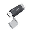 DEVIA Leopard Series USB+Type-C 3.0 To SD/TF 2 In 1 High-Speed Card Reader Black