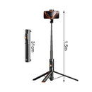 Dispho 1.5M Integrated Floor-standing Selfie Stick Black