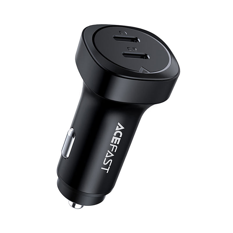 Acefast B2 72W Dual USB-C Metal Car Charger Black