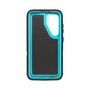 Wisecase Samsung Galaxy S24 Bulwark Pro Case Black+Cyan