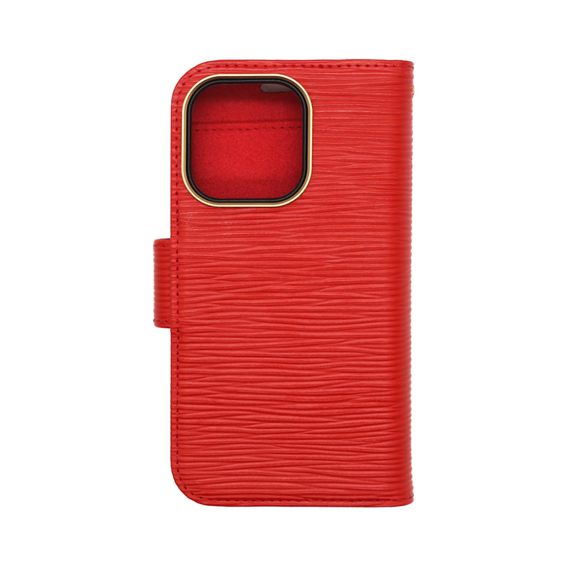Wisecase iPhone 15 Pro Deluxe Wallet Folio Red