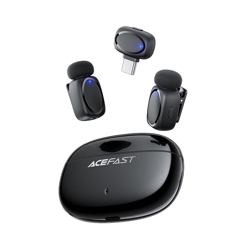 Acefast R2 Wireless Lavalier Microphones Black
