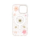 Wisecase iPhone 16 Pro Max Moda Print Magsafe Case White Chamomile