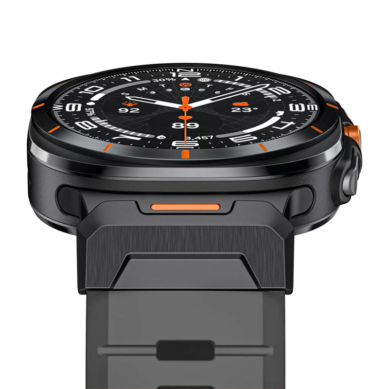 Machino MC-WS34 Premium Silicone Watch Strap for Galaxy Watch Ultra 47mm Black