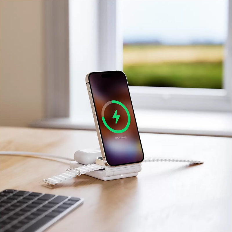 Alogic YOGA 3-in-1 Wireless Charging Stand White