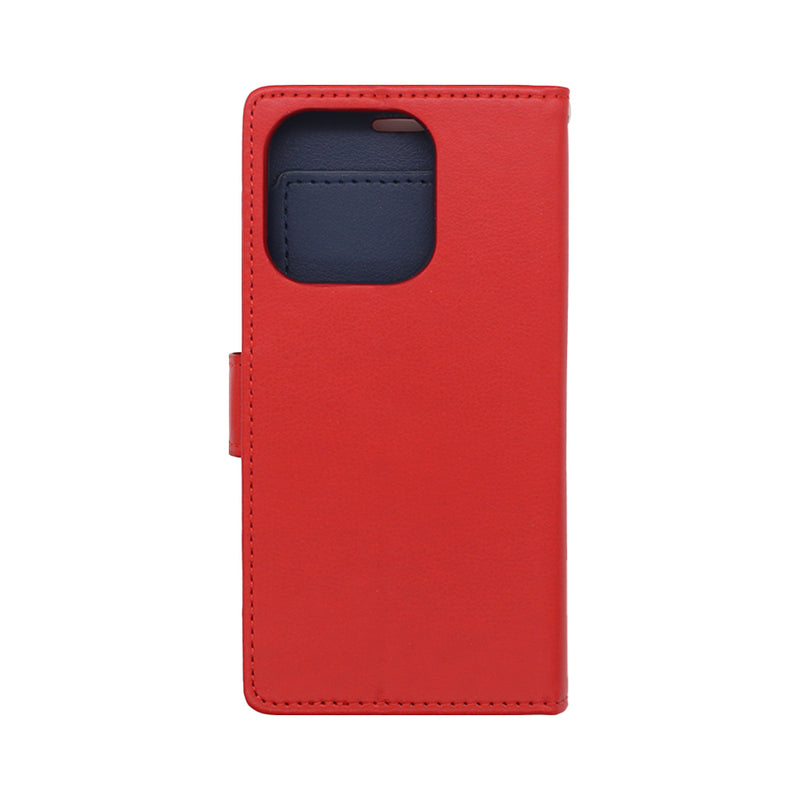 Wisecase iPhone 15 Pro Pocket Diary Wallet Red