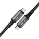 Acefast C1-09 USB-C to USB-C Aluminum Alloy Audio/video Transmission Full-featured Data Cable 1.0M Black-gray