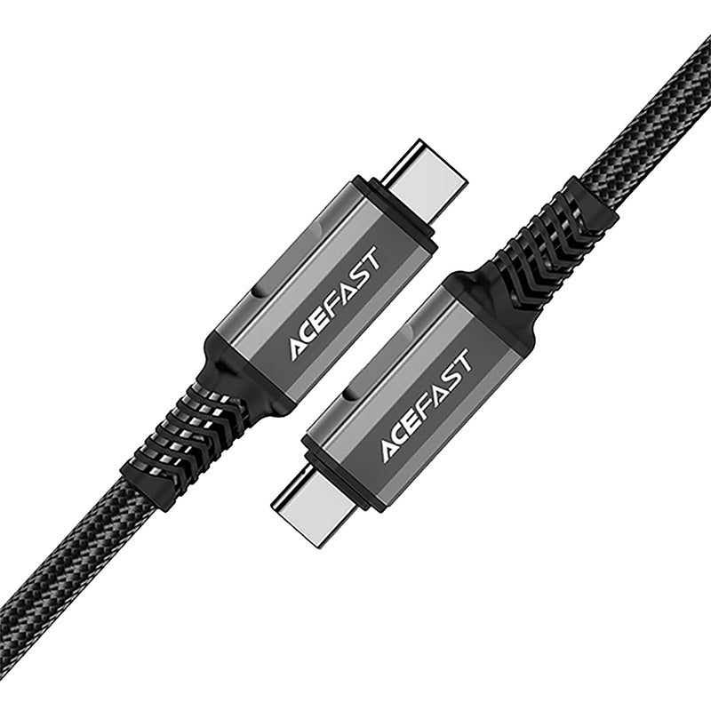 Acefast C1-09 USB-C to USB-C Aluminum Alloy Audio/video Transmission Full-featured Data Cable 1.0M Black-gray