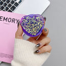 Popsnap Magnetic Phone Grip&Stand Iridescent Confetti Dreamy Heart Purple