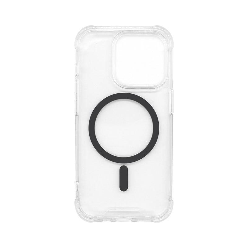 Wisecase iPhone 15 Pro Tough Gel Magsafe Clear+Black