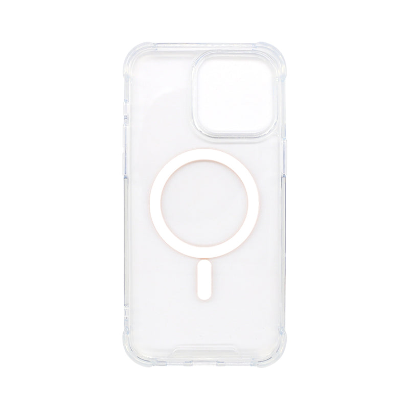 Wisecase iPhone 15 ProMax Tough Gel Magsafe Clear+Orange