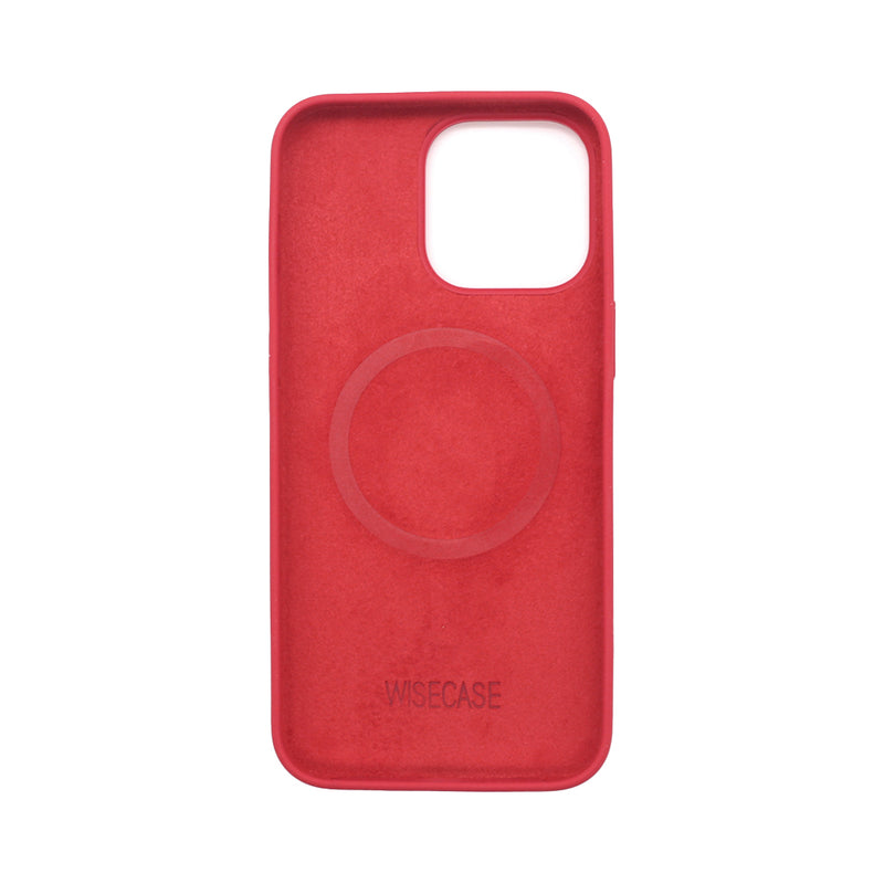 Wisecase iPhone 15 Pro Max Magsafe Silicone Case Red