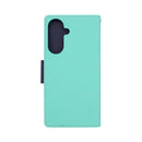 Wisecase Samsung GalaxyA57 MERC Wallet --Cyan+Dark Blue