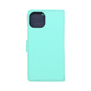 Wisecase iPhone 15 Pocket Diary Wallet Cyan