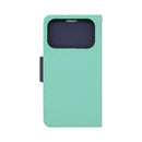 Wisecase iPhone 17 Pro MERC Wallet Cyan+Dark Blue