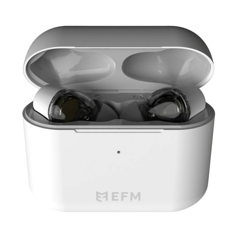 EFM TWS Alanta Dual Driver Earbuds with Wireless Charging - White