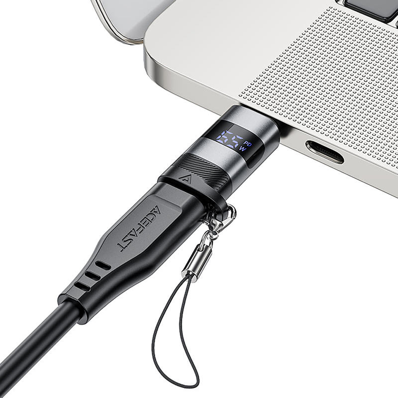 Acefast J9 USB-C to USB-C Digital Display Adapter Metal Gray