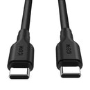 EFM 39W Dual Port Car Charger TypeC PD Port to USB-A - QC3.0 with Type-C to Type-C Cable 1M - Black