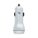 GeoSwiss Dual Port 3.4A Universal Car Charger with Lightning Cable (White)