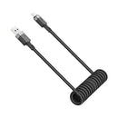 Acefast C14-04 USB-A to USB-C Spring Charging Data Cable 1.2m Black