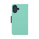 Wisecase iPhone 17 MERC Wallet Cyan+Dark Blue
