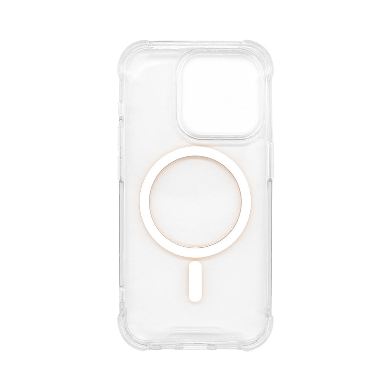 Wisecase iPhone 15 Pro Tough Gel Magsafe Clear+Orange
