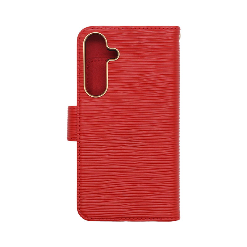Wisecase Samsung Galaxy S25 Plus Deluxe Wallet Folio Red