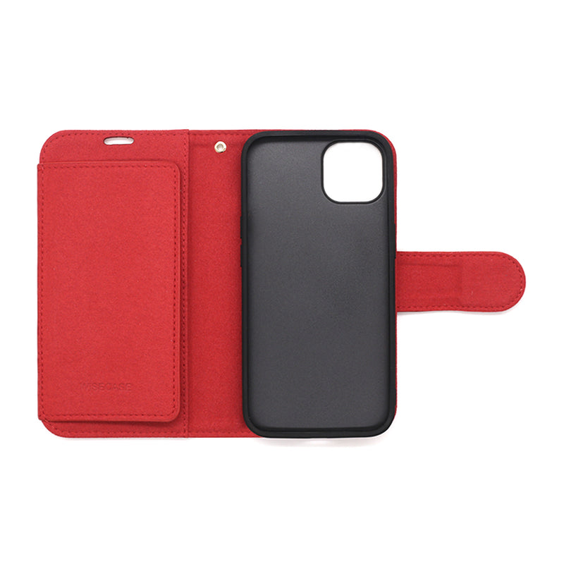 Wisecase iPhone 13 Deluxe Wallet Folio Red
