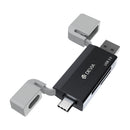 DEVIA Leopard Series USB+Type-C 3.0 To SD/TF 2 In 1 High-Speed Card Reader Black