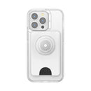 PopSockets PopWallet+ for MagSafe (G2) - White+Clear