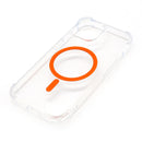Wisecase iPhone 15 Tough Gel Magsafe Clear+Orange