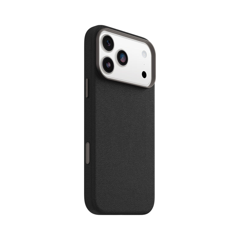 OtterBox Symmetry Cactus Leather with Mag & Cam Ctrl suits iPhone 17 Pro Max - Noir Ash Black